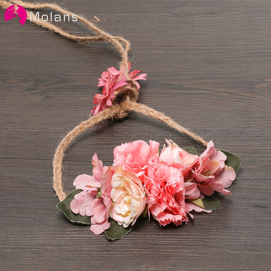 MOLANS Boho Flower Bridal Sash Hemp Rope Fabric Bride Marriage Accessories Elegant Waist Band Wedding Photograph Dress Gown Belt
MOLANS Boho Flower Bridal Sash Hemp Rope Fabric Bride Marriage Accessories Elegant Waist Band Wedding Photograph Dress Gown Belt
