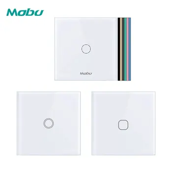 

Mobu 1 Gang 1 Way, Crystal Glass Panel Touch Switch, Light Wall Touch Screen Switch