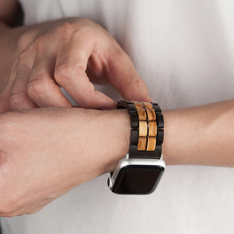 BOBO BIRD-Bracelet en bois pour Apple Watch, acier inoxydable, ultra fin, 4mm, marque supérieure BOBO BIRD-Bracelet en bois pour Apple Watch, acier inoxydable, ultra fin, 4mm, marque supérieure