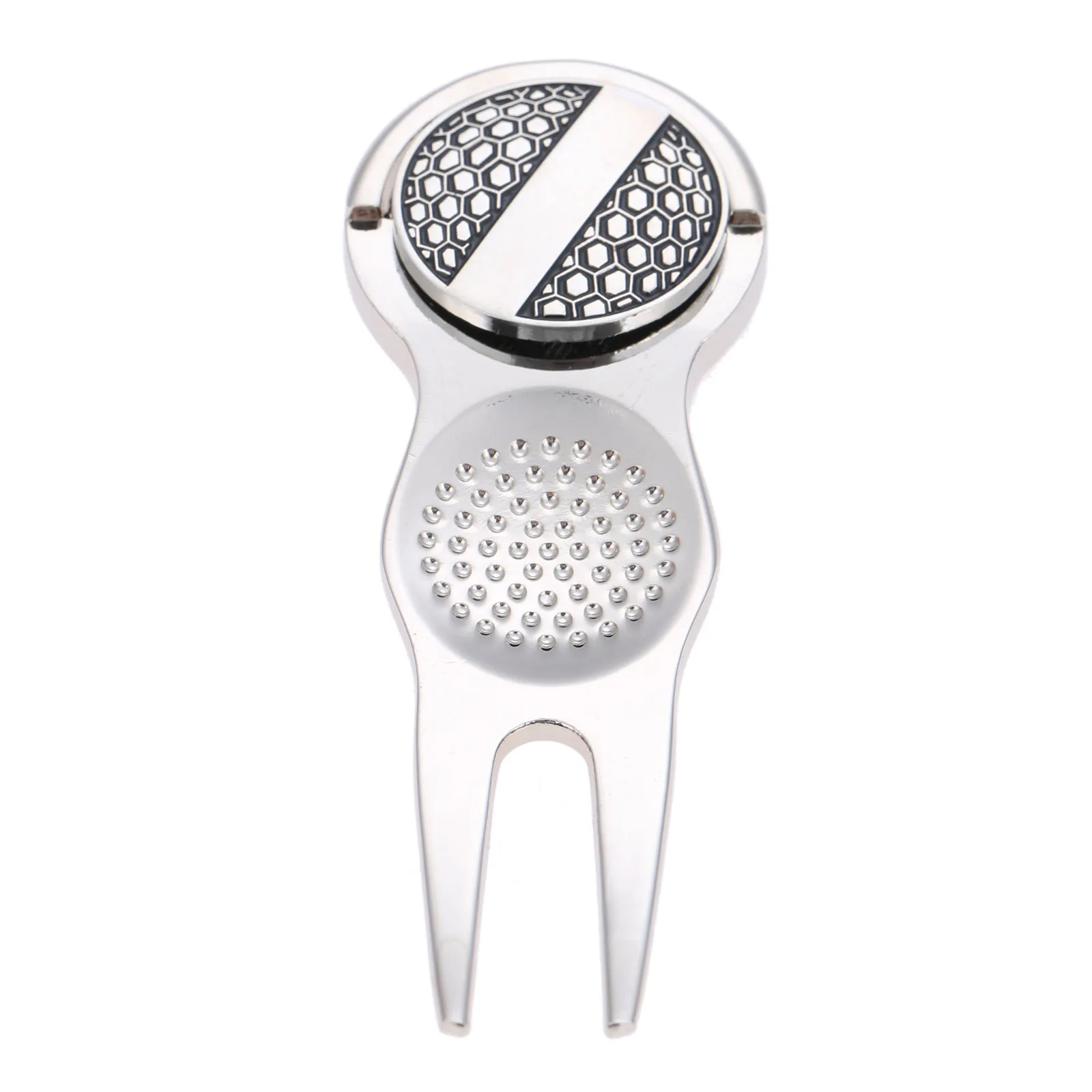 1Pc Zinc Alloy Golf Pitch Mark Repair Divot Tool With Detachable Golf Ball Hat Clip Marker 2-In-1 Pocket Putting Green Fork Tool
1Pc Zinc Alloy Golf Pitch Mark Repair Divot Tool With Detachable Golf Ball Hat Clip Marker 2-In-1 Pocket Putting Green Fork Tool