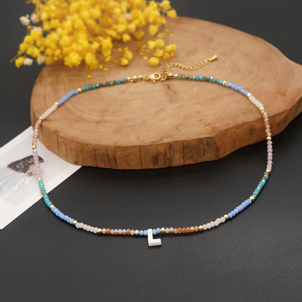 Go2boho Multicolor and A-Z Letter Shiny Crystal Stone Handmade Beaded Necklace for Woman and Children as Gift Jewelry
Go2boho Multicolor and A-Z Letter Shiny Crystal Stone Handmade Beaded Necklace for Woman and Children as Gift Jewelry
