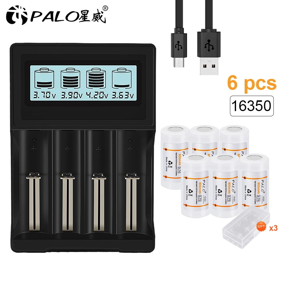 3.7v 800mAh 16340 16350 Li-ion Rechargeable Battery CR123A RCR123 +LCD Display Smart 18650 16340 21700 14500 Battery Charger
3.7v 800mAh 16340 16350 Li-ion Rechargeable Battery CR123A RCR123 +LCD Display Smart 18650 16340 21700 14500 Battery Charger