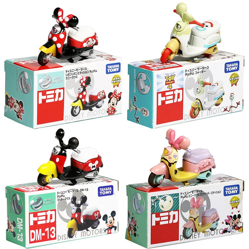 Tomy Tomica Mini Alloy Car Model 1/64 Motorcycle Metal Diecast Cast Toy Simulation Cartoon Mickey Minnie Children's Toys | Игрушки и