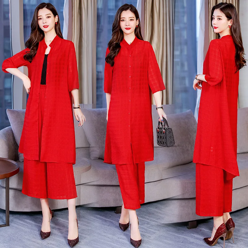 Cardigan Pendant Sense Loose Pants Two-Piece 2019 Autumn Clothing Extra Large Fat Mm 200 Silk Linen Western Style Fashion Set
Cardigan Pendant Sense Loose Pants Two-Piece 2019 Autumn Clothing Extra Large Fat Mm 200 Silk Linen Western Style Fashion Set