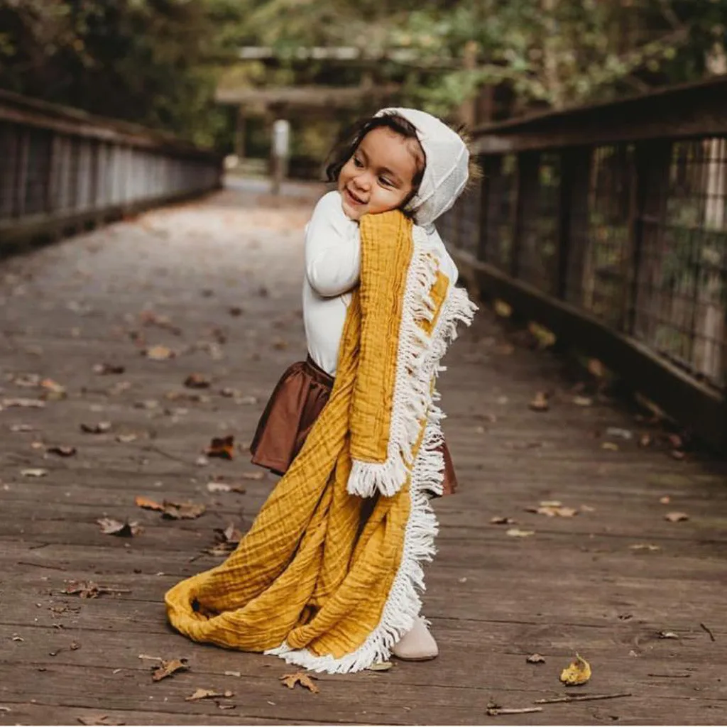 Muslin Newborn Solid Tassel Baby Swaddle Blanket Receiving Blanket Swaddle Wrap Newborn Blanket Swaddling Soft Solid Bed Blanket
Muslin Newborn Solid Tassel Baby Swaddle Blanket Receiving Blanket Swaddle Wrap Newborn Blanket Swaddling Soft Solid Bed Blanket