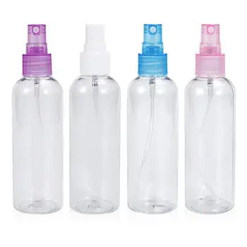 

2PCS 100ml Refillable Spray Bottle Clear Durable Empty Plastic Bottles Perfume Atomizer Bottle Cosmetic Containers Random Color