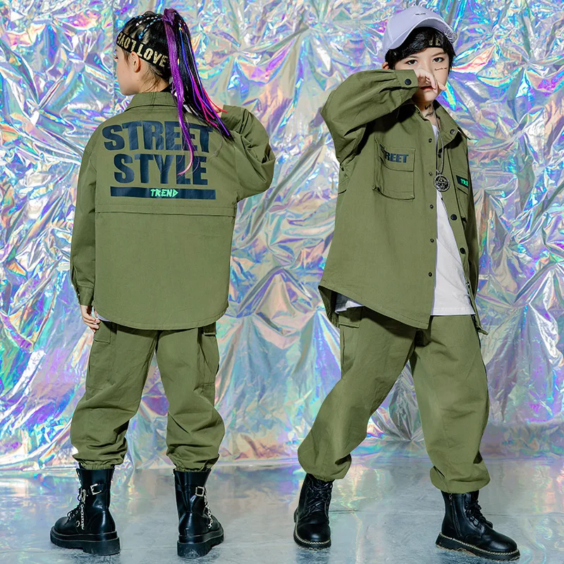 Kids Cool Hip Hop Jazz Clothing Oversized Tshirt Tops Streetwear Tactical Cargo Military Pants For Girls Boys Dance Wear Costume
Kids Cool Hip Hop Jazz Clothing Oversized Tshirt Tops Streetwear Tactical Cargo Military Pants For Girls Boys Dance Wear Costume