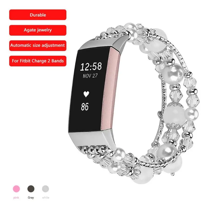 Replacement Elastic Stretch Strap Artificial Pearl Beads Smart Wrist Watch Band for Fitbit Charge 3 Smart Watch Strap Belt
Replacement Elastic Stretch Strap Artificial Pearl Beads Smart Wrist Watch Band for Fitbit Charge 3 Smart Watch Strap Belt