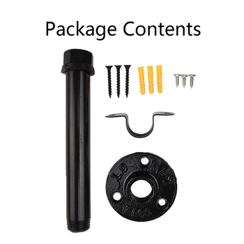 Retro Iron Painted Black Wall Shelf Holder Bracket Book Shelving 1/2'' Pipe Racks Holder Furniture Storage With Screw 6.5cm Base
Retro Iron Painted Black Wall Shelf Holder Bracket Book Shelving 1/2'' Pipe Racks Holder Furniture Storage With Screw 6.5cm Base