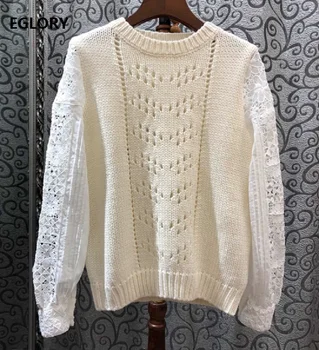 High Quality Sweaters 2019 Autumn Winter Cotton Knitting Hollow Out Embroidery Patchwork Long Sleeve Casual Pullovers Dark Blue
High Quality Sweaters 2019 Autumn Winter Cotton Knitting Hollow Out Embroidery Patchwork Long Sleeve Casual Pullovers Dark Blue
