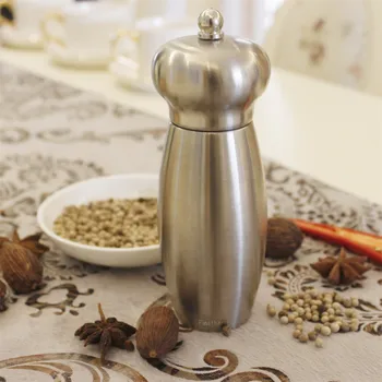 Finether 5.7'' Silver 304 Stainless Steel Adjustable Manual Mill Salt Pepper Grinder for Cooking Home Restauran Tool Accessories
Finether 5.7'' Silver 304 Stainless Steel Adjustable Manual Mill Salt Pepper Grinder for Cooking Home Restauran Tool Accessories