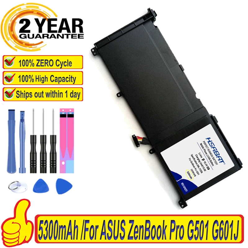Аккумулятор для ноутбука ASUS ZenBook Pro G501 G601J UX501VW N501L UX501J 5300 мАч | Компьютеры и офис