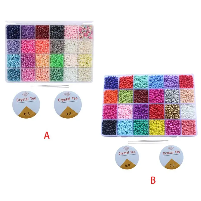 6000Pcs 24 Grid 4mm Small Cream Color Glass Seed Beads for DIY Bracelet Necklaces Crafting Jewelry Making Supplies with String
6000Pcs 24 Grid 4mm Small Cream Color Glass Seed Beads for DIY Bracelet Necklaces Crafting Jewelry Making Supplies with String