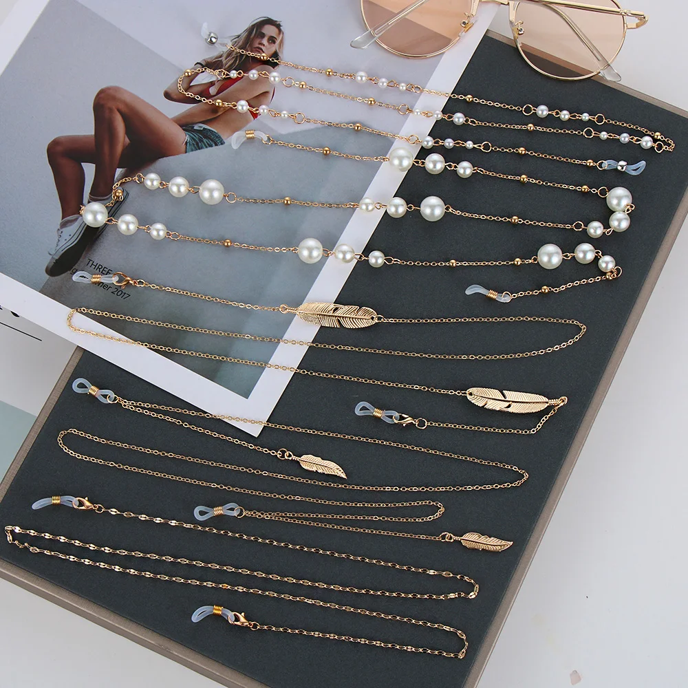 Women Fashion Pearls Sunglasses, Chains Gold Eyeglasses, Chains Sunglasses, Holder Necklace Eyewear, Sunglasses Retainer, Sunglasses Accessories Women Fashion Pearls Sunglasses, Chains Gold Eyeglasses, Chains Sunglasses, Holder Necklace Eyewear, Sunglasses Retainer, Sunglasses Accessories