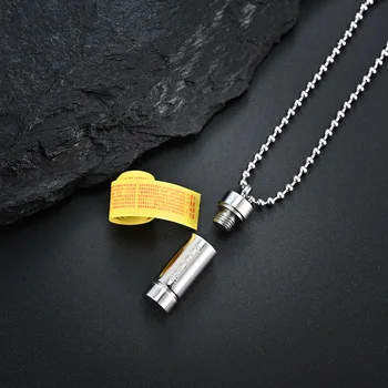 Shurangama Mantra Necklaces Pendant for Men Buddhist Scripture Stainless Steel Necklace Lucky Amulet Jewelry
Shurangama Mantra Necklaces Pendant for Men Buddhist Scripture Stainless Steel Necklace Lucky Amulet Jewelry