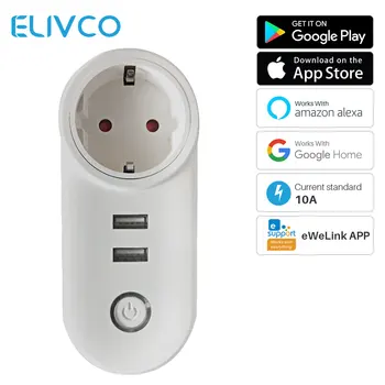 Smart Plug WiFi Socket Dual USB Power Outlet EU US UK Intelligent Timing Socket APP Remote Control Works With Alexa Google Home
Smart Plug WiFi Socket Dual USB Power Outlet EU US UK Intelligent Timing Socket APP Remote Control Works With Alexa Google Home