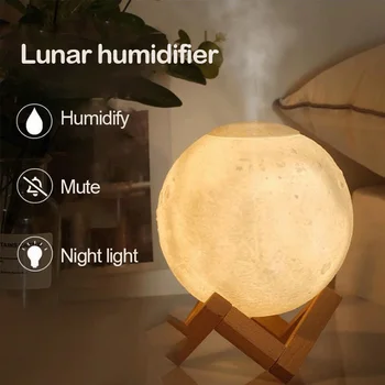 880ML Mini Lunar Humidifier USB Ultrasonic Aroma Essential Oil Diffuser LED Night Light Home Office Cool Mist Maker Air Purifier
880ML Mini Lunar Humidifier USB Ultrasonic Aroma Essential Oil Diffuser LED Night Light Home Office Cool Mist Maker Air Purifier