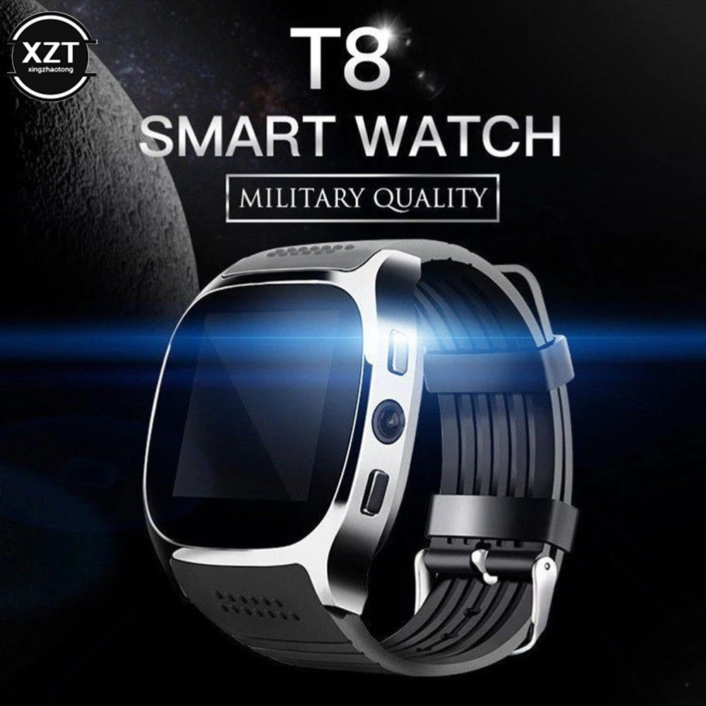 Умные часы T8 совместимые с Bluetooth камерой поддержкой SIM-карты TF-карты шагомером