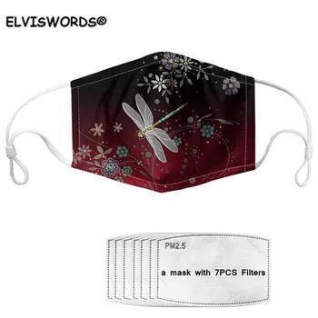 ELVISWORDS Cute Animal Dragonfly Prints Face Mask with 7pcs Filters mascarilla Fashion Breathbale Reusable Mouth Cover Mask Face
ELVISWORDS Cute Animal Dragonfly Prints Face Mask with 7pcs Filters mascarilla Fashion Breathbale Reusable Mouth Cover Mask Face