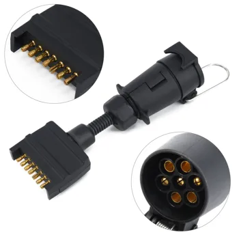 Adaptor Trailer Connector Socket Round Female to Flat Male Couplings ABS 7 Pin High Quality
Adaptor Trailer Connector Socket Round Female to Flat Male Couplings ABS 7 Pin High Quality
