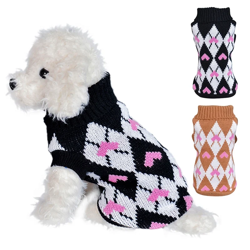 Pet Clothes Dog Classics Casual Red Heart Pattern Sweater Puppy for Winter Autumn Pet Hoodies High Collar Costume Pet Sweaters
Pet Clothes Dog Classics Casual Red Heart Pattern Sweater Puppy for Winter Autumn Pet Hoodies High Collar Costume Pet Sweaters