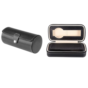 2 Grids PU Leather Travel Watch Storage Case (Black) & Roll 3 Slot Wristwatch Necklace Bracelet Jewelry PU Leather Box
2 Grids PU Leather Travel Watch Storage Case (Black) & Roll 3 Slot Wristwatch Necklace Bracelet Jewelry PU Leather Box