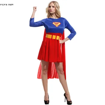 S-M Women Halloween Supergirl Costume Female Super hero Movie Cosplay Carnival Purim parade Masquerade Bar Role play Party dress
S-M Women Halloween Supergirl Costume Female Super hero Movie Cosplay Carnival Purim parade Masquerade Bar Role play Party dress