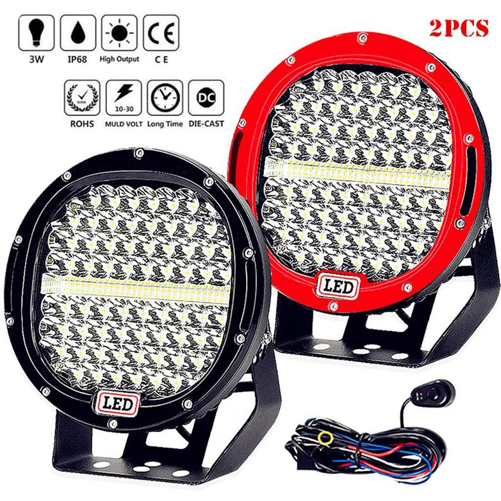 2PCS 9" 756W Led Work Driving Lights Spot Flood Combo Light Bar for Jeep Offroad SUV ATV Boat Truck 4x4 4WD + Switch Wiring Kits
2PCS 9" 756W Led Work Driving Lights Spot Flood Combo Light Bar for Jeep Offroad SUV ATV Boat Truck 4x4 4WD + Switch Wiring Kits