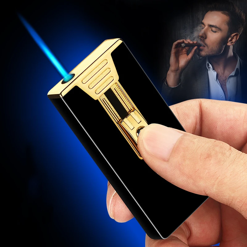 Ultra-thin Metal Flint Lighters Gas Gasoline Lighter Butane Turbo Jet Torch Lighter Cigar Cigarettes Windproof Lighter Gadgets
Ultra-thin Metal Flint Lighters Gas Gasoline Lighter Butane Turbo Jet Torch Lighter Cigar Cigarettes Windproof Lighter Gadgets