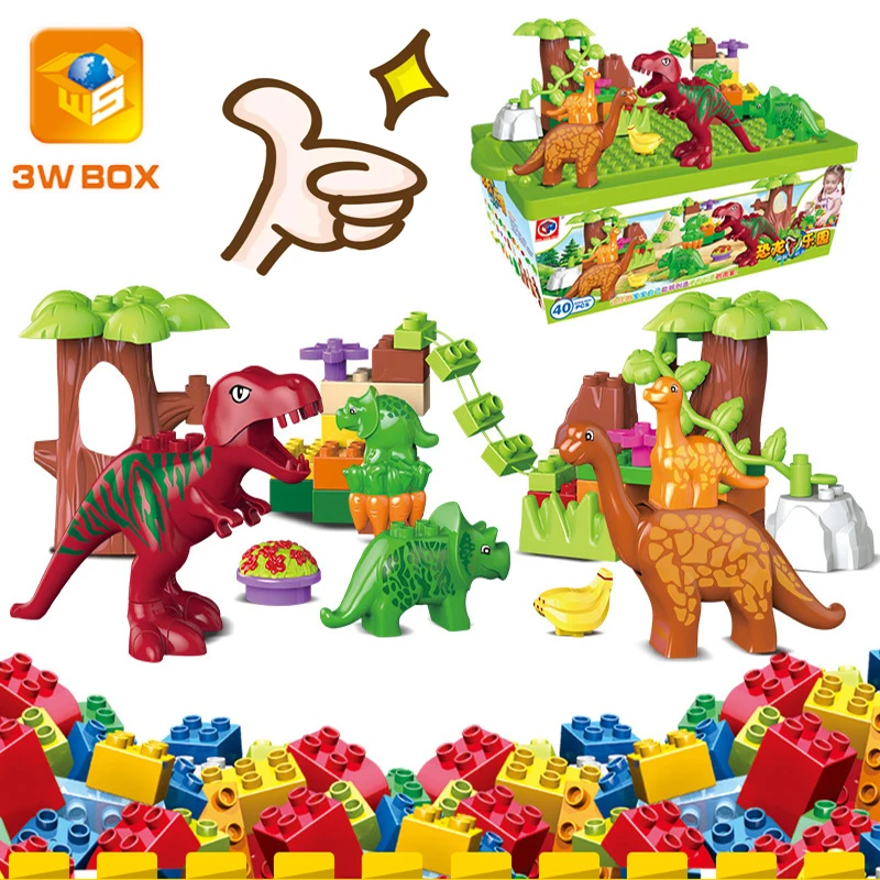 3WBOX Dino Valley Building Blocks Sets Large Particles Animal Dinosaur World Model Toys Bricks Compatible Duplo Christmas gift
3WBOX Dino Valley Building Blocks Sets Large Particles Animal Dinosaur World Model Toys Bricks Compatible Duplo Christmas gift