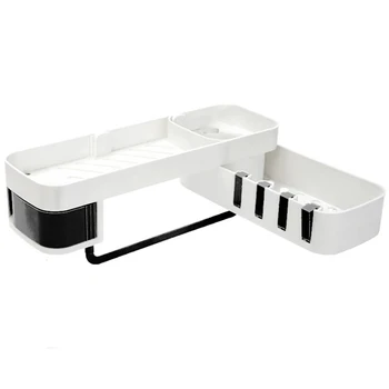 Shower Holder Double Layer Bathroom Shelf Multifunctional Organizer Storage Space Saving Wall Mount No Drilling Corner Kitchen 
Shower Holder Double Layer Bathroom Shelf Multifunctional Organizer Storage Space Saving Wall Mount No Drilling Corner Kitchen
