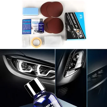 Car Headlight Repair Liquid Tool Sponge Sandpapers Crepe Paper New Set 30ML Repair Liquid For Renovate Yellowing Washing Tools
Car Headlight Repair Liquid Tool Sponge Sandpapers Crepe Paper New Set 30ML Repair Liquid For Renovate Yellowing Washing Tools