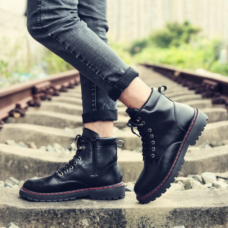 New High Quality Leather Men's Boots Winter Autumn Snow Boots Winter Fur Waterproof Ankle Boots Outdoor Work Boots
New High Quality Leather Men's Boots Winter Autumn Snow Boots Winter Fur Waterproof Ankle Boots Outdoor Work Boots