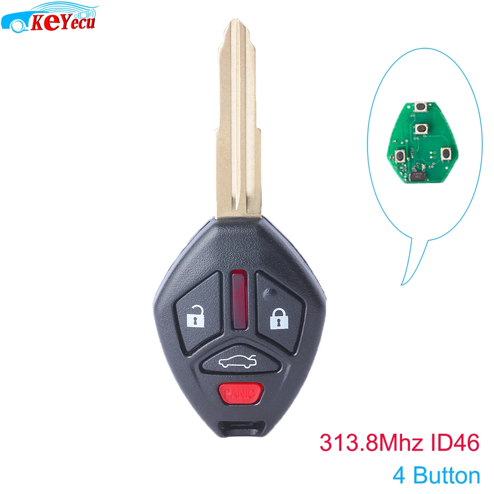 KEYECU Remote Key 3+1 Button 313.8MHz for Mitsubishi Eclipse Galant 2007 2008 2009 2010 2011 2012 FCC: OUCG8D-620M-A
KEYECU Remote Key 3+1 Button 313.8MHz for Mitsubishi Eclipse Galant 2007 2008 2009 2010 2011 2012 FCC: OUCG8D-620M-A