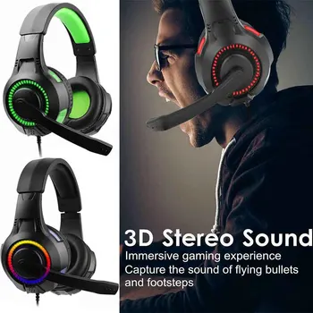 Adjustable Universal With Mic LED Lights Omnidirectional Wired Gaming Headset ABS Stereo Sound Noise Reduction For Xbox One IPad
Adjustable Universal With Mic LED Lights Omnidirectional Wired Gaming Headset ABS Stereo Sound Noise Reduction For Xbox One IPad