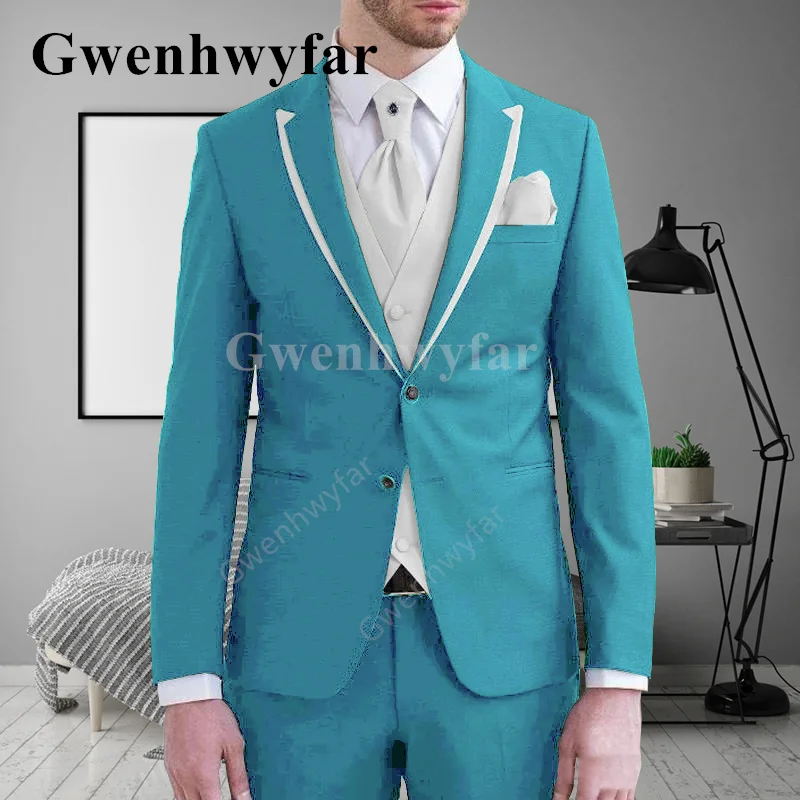 Новый трендовый Стильный мужской костюм Gwenhwyfar с пиковыми лацканами, куртка для молодых мужчин, свадебный смокинг небесно-голубого цвета для вечеринки жениха, 3 предмета
Новый трендовый Стильный мужской костюм Gwenhwyfar с пиковыми лацканами, куртка для молодых мужчин, свадебный смокинг небесно-голубого цвета для вечеринки жениха, 3 предмета