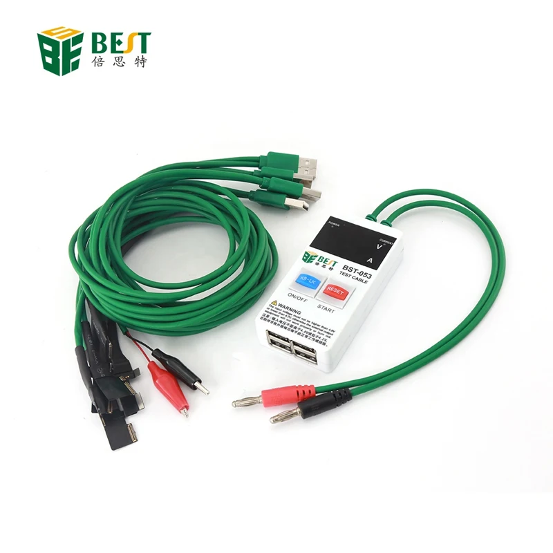 BEST-053 DC Power Supply Phone Current Test Cable with 4USB Output for powering on and staring up the phone
BEST-053 DC Power Supply Phone Current Test Cable with 4USB Output for powering on and staring up the phone