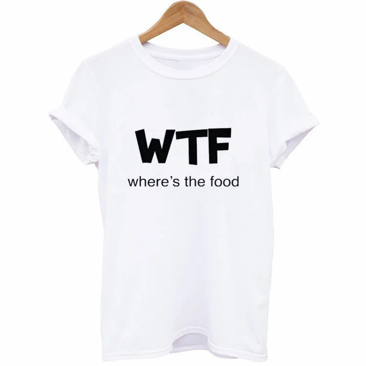 WTF Where The Food Letter Print T Shirt Women Short Sleeve O Neck Loose Tshirt 2019 Summer Fashion Women Tee Shirt Tops
WTF Where The Food Letter Print T Shirt Women Short Sleeve O Neck Loose Tshirt 2019 Summer Fashion Women Tee Shirt Tops