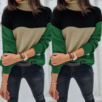 Winter Ladies Female Warm Sweater Pullover Jumper Pullover Tops Blouse Striped Knitwear Womens Loose Knit Sweater
Winter Ladies Female Warm Sweater Pullover Jumper Pullover Tops Blouse Striped Knitwear Womens Loose Knit Sweater