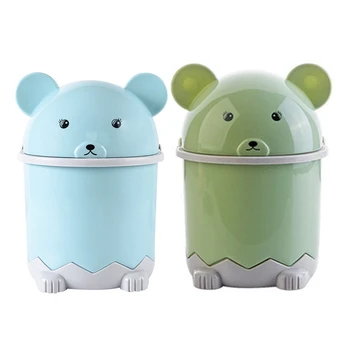 2 Pcs Creative Cute Desktop Trash Desktop with Lid Small Paper Basket Mini Flip Plastic Trash Can, Green & Blue
2 Pcs Creative Cute Desktop Trash Desktop with Lid Small Paper Basket Mini Flip Plastic Trash Can, Green & Blue