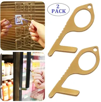 No-Touch Clean Key Door Opener Tool,Healthy Touchless Handheld EDC Brass Keychain Tool,Safety Door Opener and Non-Contact Key
No-Touch Clean Key Door Opener Tool,Healthy Touchless Handheld EDC Brass Keychain Tool,Safety Door Opener and Non-Contact Key