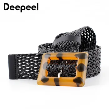 Deepeel 1pc 3.8*110cm Women Leopard Print Buckle Openwork Weaving Belt Soft PU Leather Waistband Adjustable Belts for JeansYB662
Deepeel 1pc 3.8*110cm Women Leopard Print Buckle Openwork Weaving Belt Soft PU Leather Waistband Adjustable Belts for JeansYB662