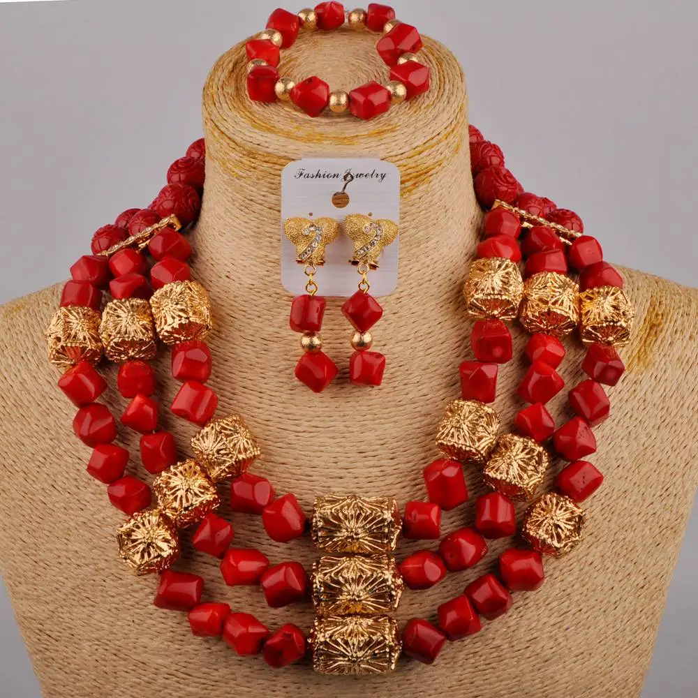 Nigerian Bride Wedding Dress Accessories Fashion Personality Red Natural Coral Necklace African Women Wedding Jewelry Set AU-615
Nigerian Bride Wedding Dress Accessories Fashion Personality Red Natural Coral Necklace African Women Wedding Jewelry Set AU-615