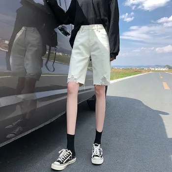 Apricot Ankle Length Jeans Woman Summer New Korean Denim Short Jeans Feminino Plus Size Ripped Boyfriend Jeans For Women
Apricot Ankle Length Jeans Woman Summer New Korean Denim Short Jeans Feminino Plus Size Ripped Boyfriend Jeans For Women