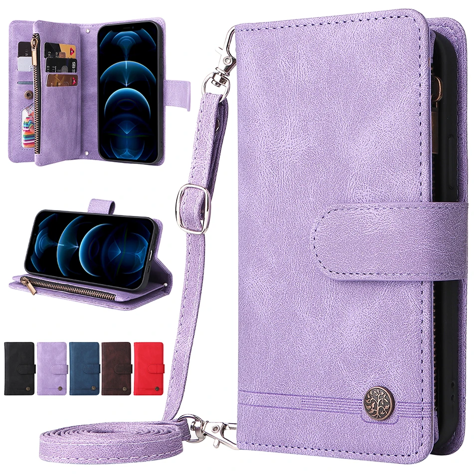 Zipper Wallet Multi Card Slots Case For Samsung Galaxy A12 A13 A22 A32 A52 A72 A02S A03S M22 M32 M52 Retro Flip Cover With Strap
Zipper Wallet Multi Card Slots Case For Samsung Galaxy A12 A13 A22 A32 A52 A72 A02S A03S M22 M32 M52 Retro Flip Cover With Strap