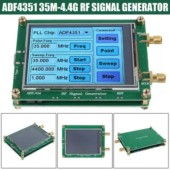 ADF4351 module TFT color screen touch screen 137.5 MHz to 4400 MHz output frequency STM32 sweep 35M-4.4G RF signal source
ADF4351 module TFT color screen touch screen 137.5 MHz to 4400 MHz output frequency STM32 sweep 35M-4.4G RF signal source