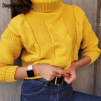 yellow Thickened Sweater Women Autumn Winter Tops Korean Style Loose Twist Knitted Short Design Pullover Turtleneck Sweater
yellow Thickened Sweater Women Autumn Winter Tops Korean Style Loose Twist Knitted Short Design Pullover Turtleneck Sweater