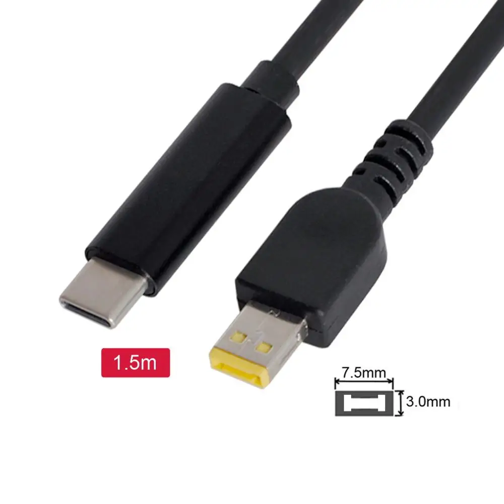 Type C USB-C Male to ThinkPad LENOVO 7.5*3.0mm Power Plug DC12V PD Emulator Trigger Charge Cable 150CM for ThinkPad 10 & Helix2
Type C USB-C Male to ThinkPad LENOVO 7.5*3.0mm Power Plug DC12V PD Emulator Trigger Charge Cable 150CM for ThinkPad 10 & Helix2