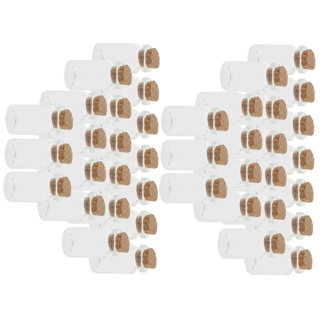 40 x Small 10ml Mini Cork Stopper Glass Vial Jars Drifting Wishing Bottles 40 x Small 10ml Mini Cork Stopper Glass Vial Jars Drifting Wishing Bottles
