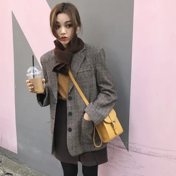 L-Women Autumn Winter Overcoat Long Jacket Female Notched Collar Plaid Coat with Buttons Vintage Elegant Manteau Femme Hiver
L-Women Autumn Winter Overcoat Long Jacket Female Notched Collar Plaid Coat with Buttons Vintage Elegant Manteau Femme Hiver